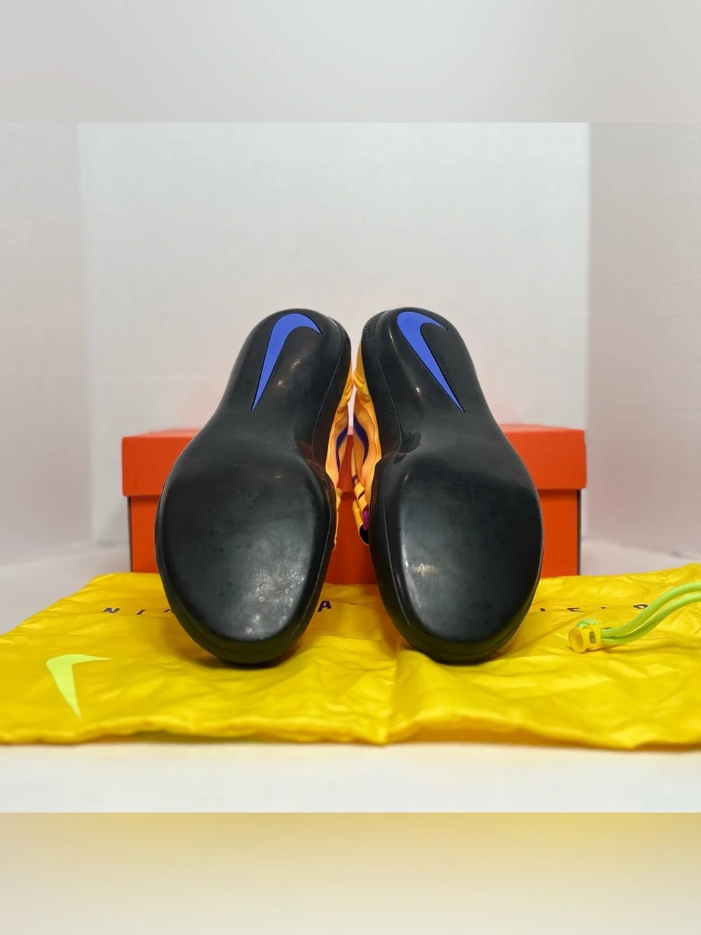 Nike Men’s Athletic Shoes - Yellow with Blue Swoosh Track & Field Throwing shoes